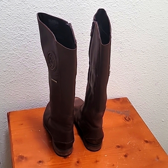 ROCKPORT WOMEN'S TRISTINA GORE TALL LEATHER WATERPROOF WIDE CALF BROWN BOOTS 7 - Picture 3 of 16